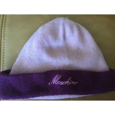 Moschino made in ITALY wool Angora hat pink worn good condition Sz SM  eb-64277542